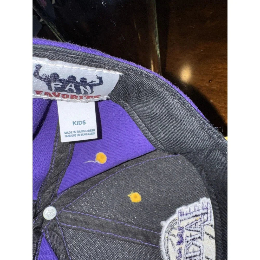 Fan Favorite Los Angeles Lakers Hat Kids Purple Adjustable NBA Basketball Cap